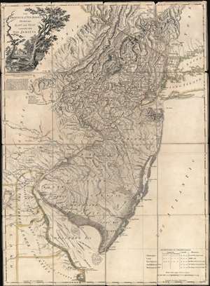 1777 First Edition Ratzer / Faden Map of New Jersey - Provenance to Revolutionary War!