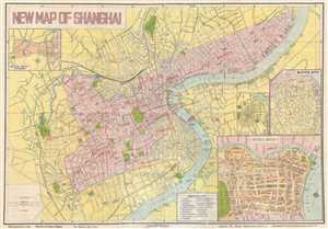 1940 Cheng Map or Plan of Shanghai Concessions, China (English language)