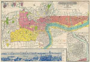 1937 Fusazō Sugie Bi-lingual Map of Shanghai, China (w/ photo of Bund)