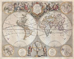 1721 John Senex Map of the World