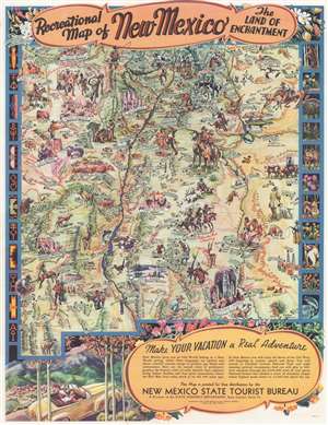 1948 Stedman Pictorial Map of New Mexico