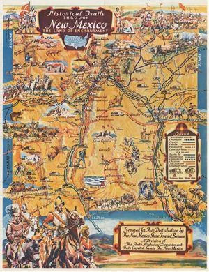 1940 Stedman Pictorial Map of New Mexico