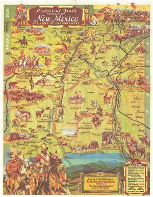 1940 Stedman Pictorial Map of New Mexico