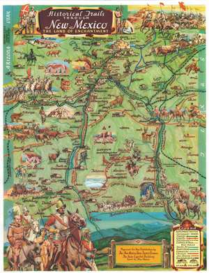 1956 Stedman Pictorial Map of New Mexico
