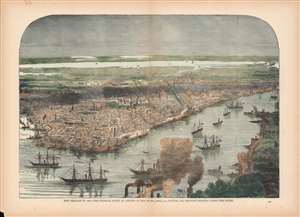 1884 Waud View of the Capture of New Orleans, 1862, U.S. Civil War