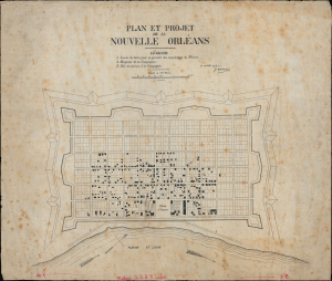 1880 Reizenstein Manuscript Map of New Orleans in 1763