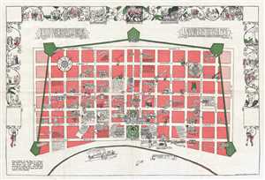 1929 Gillican and Andrews Pictorial Map of New Orleans
