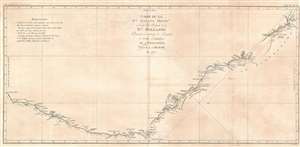 1774 Cook Map of New South Wales, Australia