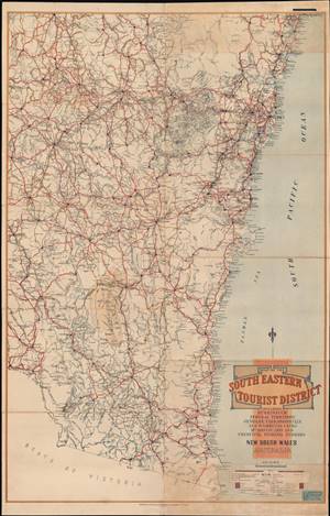 1924 Tourist Map of New South Wales, Australia