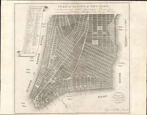 1807 Bridges and Maverick Map of New York City