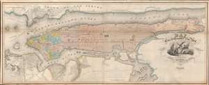 1839 Burr Map of Manhattan, New York City