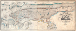 1840 Burr Map of Manhattan, New York City