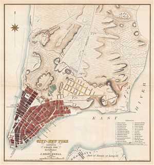 1876 Hills-Disturnell City Map or Plan of New York City