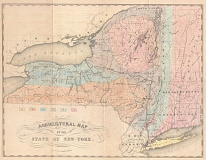 1846 Emmons Agricultural Map of New York State