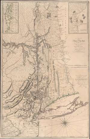 1775 Montresor Map of New York and Vermont