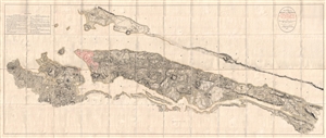 1782 / 1900 Map of New York City During the American Revolutionary War