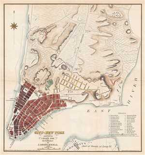 1876 Hills-Disturnell City Map or Plan of New York City