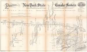 1874 Canal Commissioners Map of New York State Canals