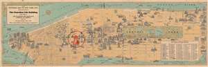 1926 Crosby Pictorial Map of Manhattan, New York City