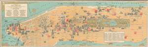 1928 Crosby Pictorial Map of Manhattan, New York City