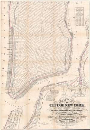 1862 Childs Map of S. Manhattan, New York City (City / State Land Dispute)