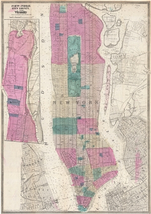 1866 Dripps Map of New York City