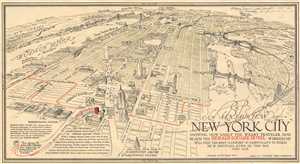 1931 Harrison Pictorial Bird's Eye View of New York City