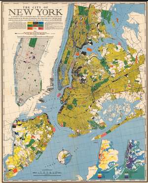 1939 Richard Edes Harrison Map of New York City