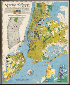 1939 Richard Edes Harrison Map of New York City