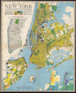 1939 Richard Edes Harrison Map of New York City