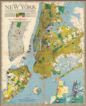 1939 Richard Edes Harrison Map of New York City