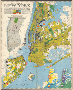 1939 Richard Edes Harrison Map of New York City