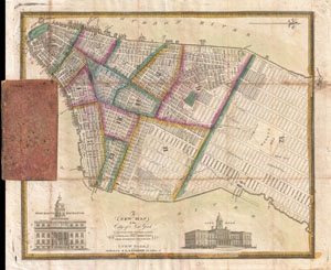 1831 J. Langdon Pocket Map of New York City