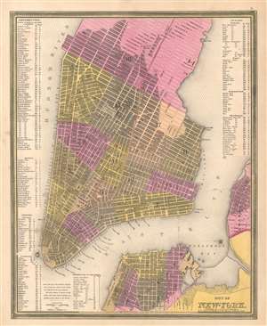 1846 Mitchell / Burroughs Map of New York City