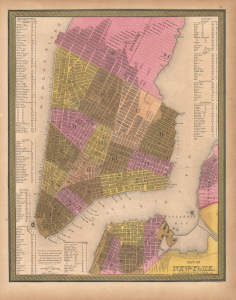 1848 Mitchell Map of New York City