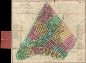 1837 Phelps Pocket Map of New York City (Manhattan)