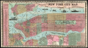 1857 Phelps City Map or Plan of New York City