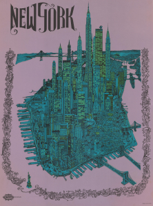 1967 Schiller / Michaelson Fillmore-style View Map of New York City