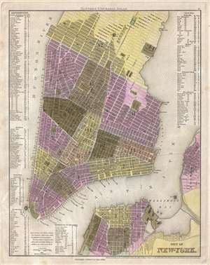 1844 Tanner Map of New York City