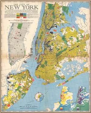 1939 Richard Edes Harrison Map of New York City
