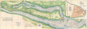 1863 Valentine Issue of the 1668 Nicolls Map of Manhattan, New York City