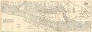 1863 Valentine Issue of the 1668 Nicolls Map of Manhattan, New York City
