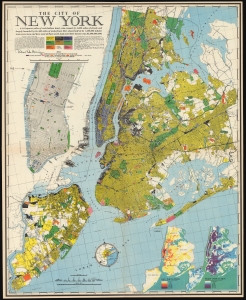 1939 Richard Edes Harrison Map of New York City (Inscribed by the author)