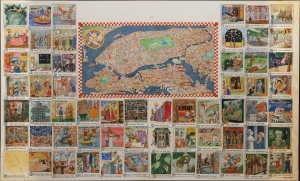 1962 Carl Rose Manuscript Original Pictorial Map of New York City