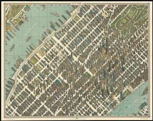 1962 Bollmann View and Map of New York City, Midtown