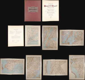 1891 Bien Elephant Folio Atlas of New York City and Environs