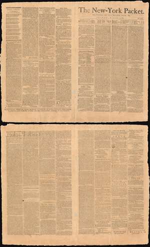 1787 'New-York Packet' w/ 'On Federal Government' no. 1 (pre Federalist Papers)