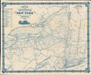 1867 Goodsell Map of New York Railroads