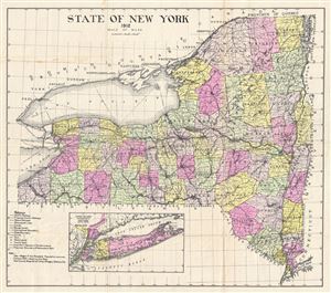 1912 Century Map of the State of New York