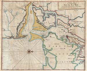 1749 Tiddeman / Grierson Map of New York City and Vicinity